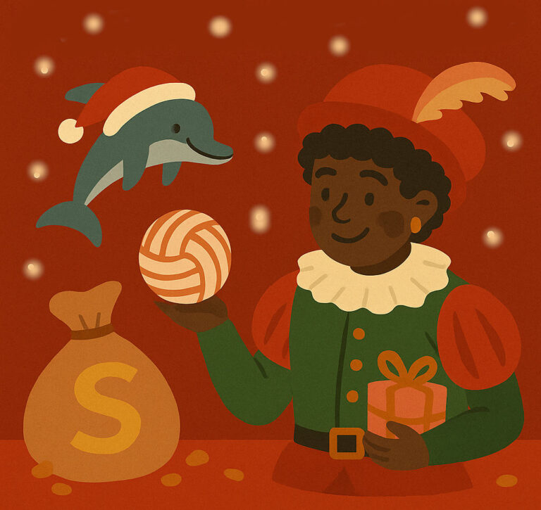 Roetveegpieten op bezoek bij Dolfijn Volleybalclub